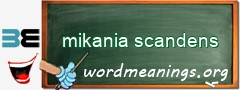 WordMeaning blackboard for mikania scandens